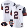 Bears Throwback Illinois Patch Vapor Jersey – All Stitched – Navy Sleeves – D.J. Moore Jersey
