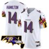 Ravens Maryland Flag Vapor Limited Jersey V2 – All Stitched – White – Kyle Hamilton Jersey