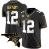 Buccaneers Florida Patch Vapor Gold Jersey – All Stitched – Black Limited – Tom Brady Jersey