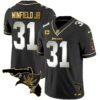 Buccaneers Florida Patch Vapor Gold Jersey – All Stitched – Black Limited – Antoine Winfield Jr. Jersey