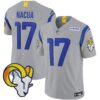 Rams Vapor Limited Jersey V2 – All Stitched – Gray – Puka Nacua Jersey