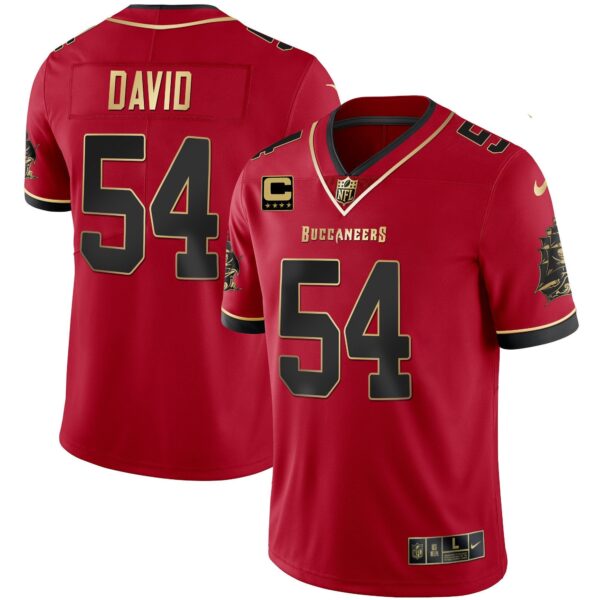 Buccaneers Gold Vapor Jersey – All Stitched – Black Red – Lavonte David Jersey