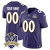 Ravens 20th Season Patch Vapor Limited Custom Jersey – All Stitched – Purple Jersey