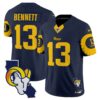 Rams Special Vapor Limited Jersey V2 – All Stitched – Navy – Stetson Bennett Jersey