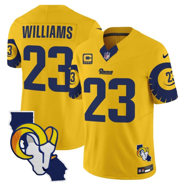 Rams Special Vapor Limited Jersey V2 – All Stitched – Gold – Kyren Williams Jersey