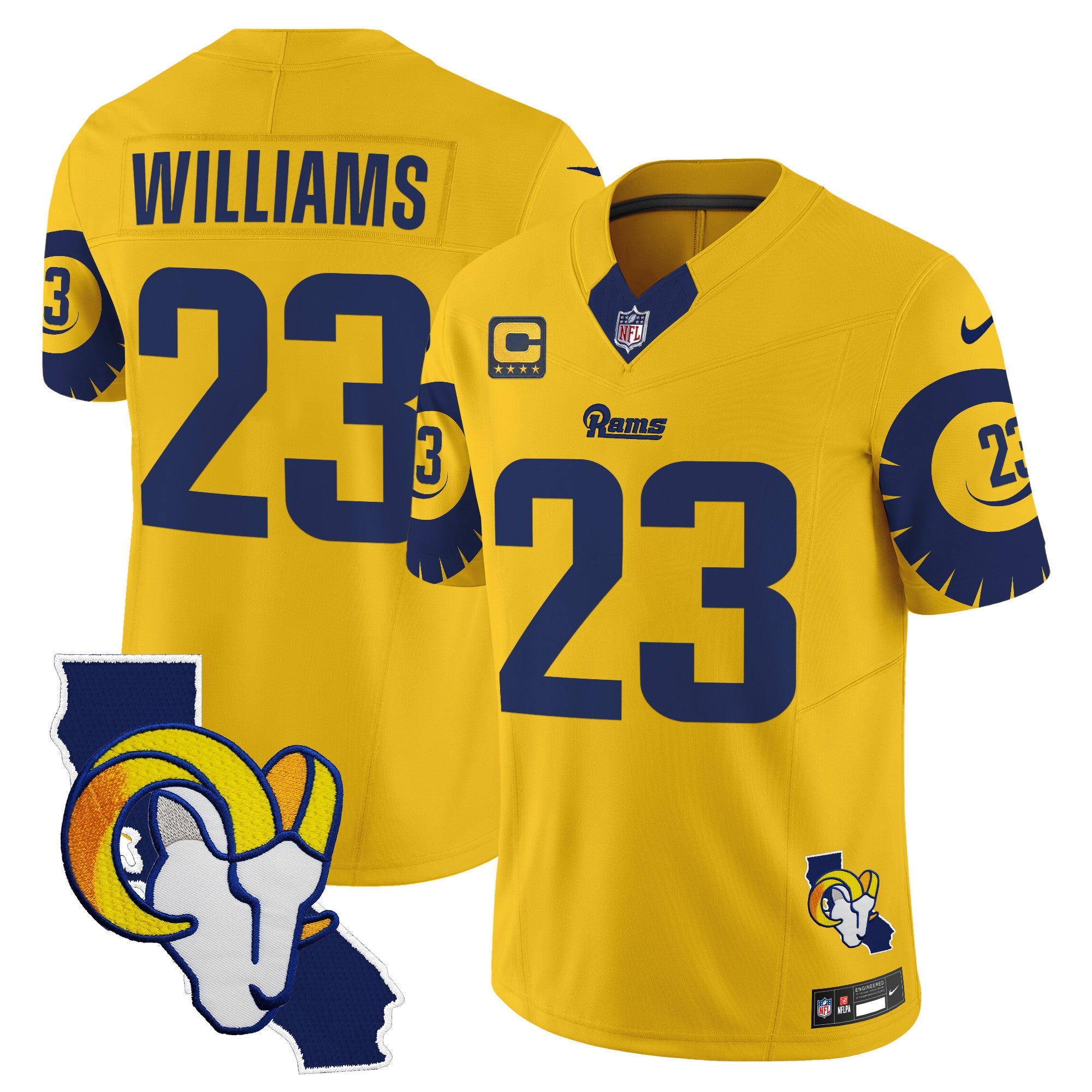 Rams Special Vapor Limited Jersey V2 – All Stitched – Gold – Kyren Williams Jersey