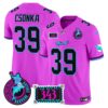 Dolphins Dan the Man Record Breaker Patch Vapor Limited Jersey – All Stitched – Pink – Larry Csonka Jersey