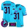 Dolphins Dan the Man Record Breaker Patch Vapor Limited Jersey – All Stitched – Aqua – Raheem Mostert Jersey