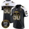 Steelers Arch Smoke 412 Patch Vapor Limited Jersey – All Stitched – Alternate – T. J. Watt Jersey