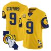 Rams Special Vapor Limited Jersey V2 – All Stitched – Gold – Matthew Stafford Jersey