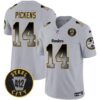 Steelers Arch Smoke 412 Patch Vapor Limited Jersey – All Stitched – Gray – George Pickens Jersey
