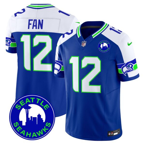 Seahawks 2024 Seattle City Patch Vapor Limited Jersey – All Stitched – Royal Alternate – 12Th Fan Jersey