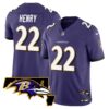 Derrick Henry Ravens Maryland Patch Vapor Limited Jersey – All Stitched – Men – Purple Jersey