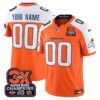 Denver Broncos 3-Time Champions Patch Vapor Limited Custom Jersey – All Stitched – Orange Alternate Jersey