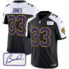 Vikings Vapor Limited Player 2024 Jersey TLA – All Stitched – Black Alternate – Aaron Jones Jersey