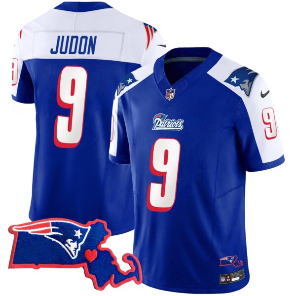 Patriots Massachusetts Patch Vapor Jersey – All Stitched – 1996 Alternate – Matthew Judon Jersey
