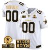 Cowboys Est. 1960 & We Dem Boyz Patch Gold Vapor Limited Custom Jersey – All Stitched – White Gold Jersey