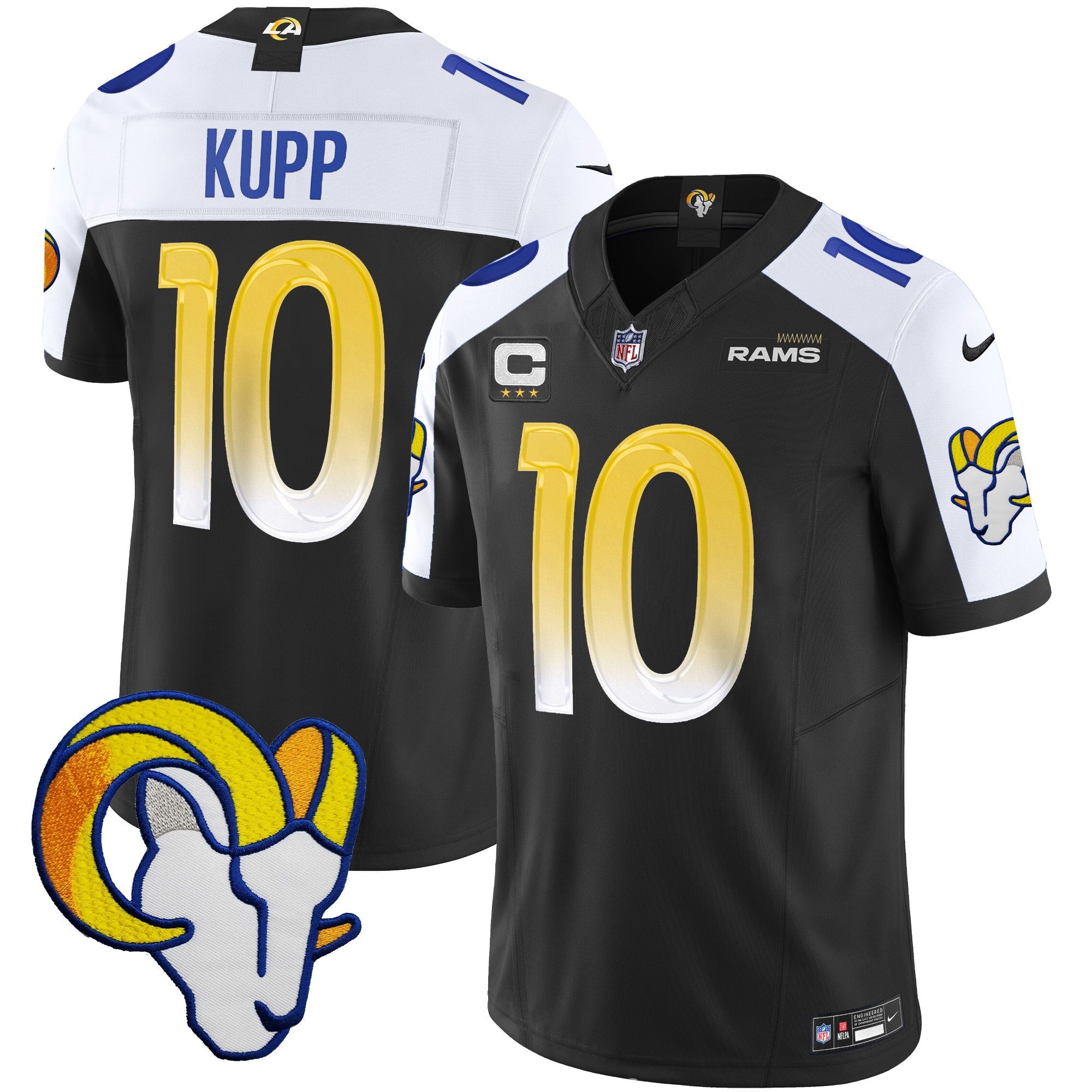 Rams Vapor Limited Jersey V2 – All Stitched – Black Alternate – Cooper Kupp Jersey