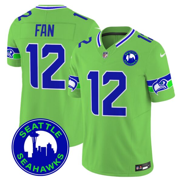 Seahawks 2024 Seattle City Patch Vapor Limited Jersey – All Stitched – Green – 12Th Fan Jersey