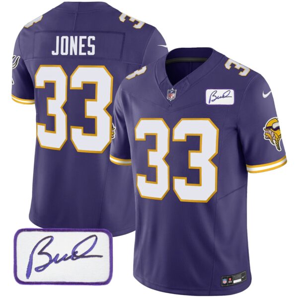 Vikings Vapor Limited Player 2024 Jersey TLA – All Stitched – Purple – Aaron Jones Jersey