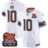 Denver Broncos 3x Patch Colorado Flag Vapor Limited Jersey – All Stitched – White – Bo Nix Jersey