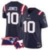 Patriots Massachusetts Patch Vapor Jersey – All Stitched – Navy – Mac Jones Jersey