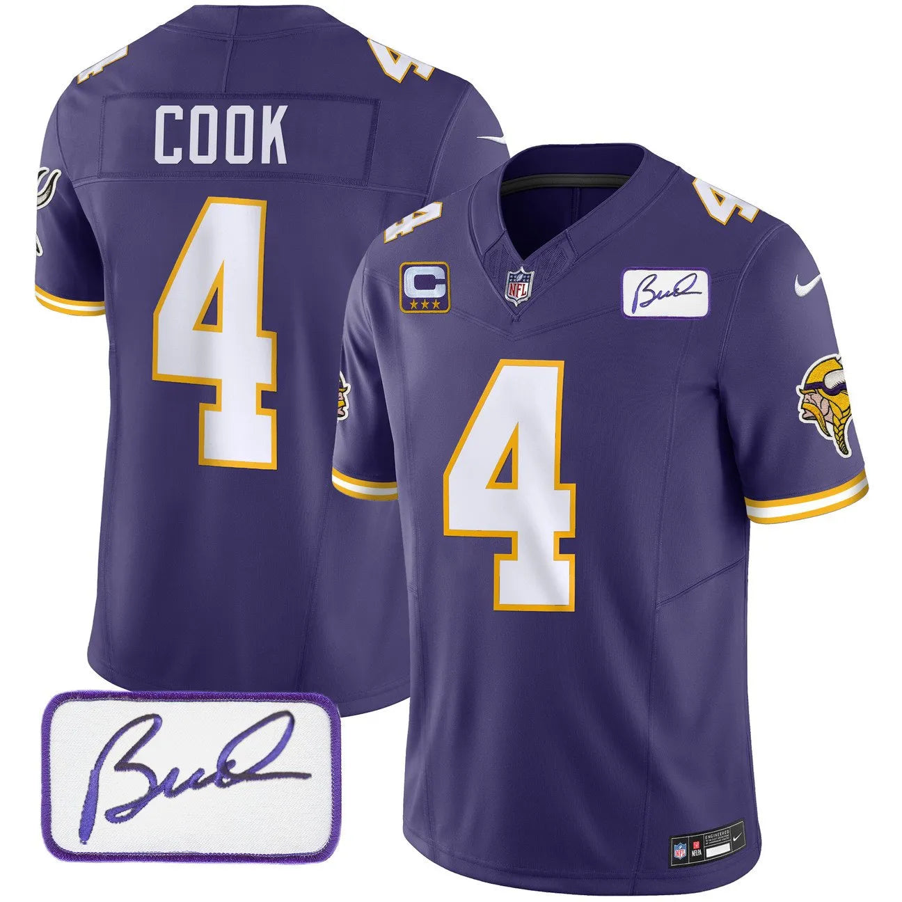 Vikings Vapor Limited Player 2024 Jersey TLA – All Stitched – Purple – Dalvin Cook Jersey