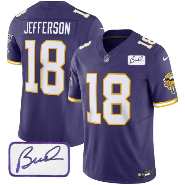 Vikings Vapor Limited Player 2024 Jersey TLA – All Stitched – Purple – Justin Jefferson Jersey