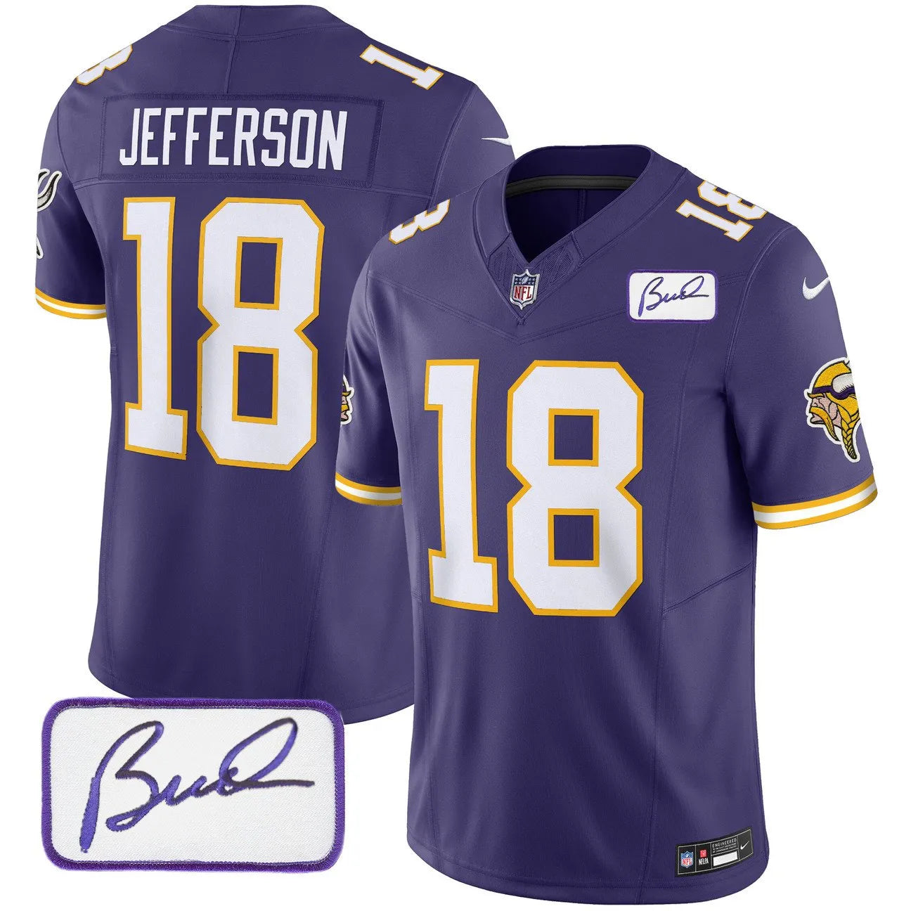 Vikings Vapor Limited Player 2024 Jersey TLA – All Stitched – Purple – Justin Jefferson Jersey