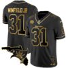 Buccaneers Florida Patch Vapor Gold Jersey – All Stitched – Black Gold – Antoine Winfield Jr. Jersey