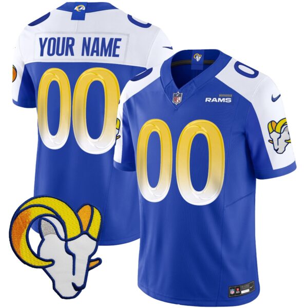 Rams Vapor Limited Custom Jersey V2 – All Stitched – Royal Alternate Jersey