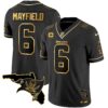 Buccaneers Florida Patch Vapor Gold Jersey – All Stitched – Black Gold – Baker Mayfield Jersey