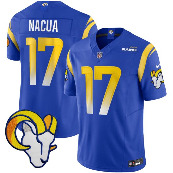 Rams Vapor Limited Jersey V2 – All Stitched – Royal – Puka Nacua Jersey