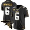 Buccaneers Florida Patch Vapor Gold Jersey – All Stitched – Black Limited – Baker Mayfield Jersey