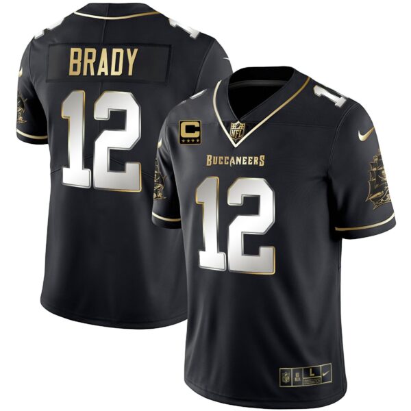 Buccaneers Tom Brady Limited Jersey – All Stitched – Black Limited Jersey