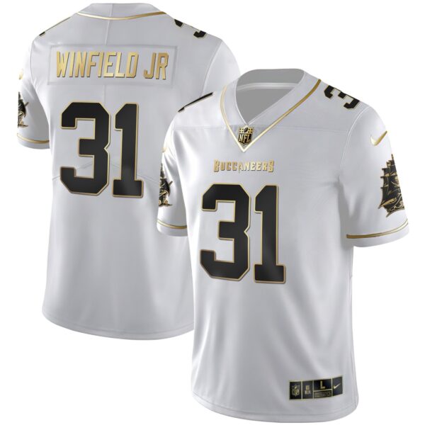Buccaneers Gold Vapor Jersey – All Stitched – White Gold – Antoine Winfield Jr. Jersey