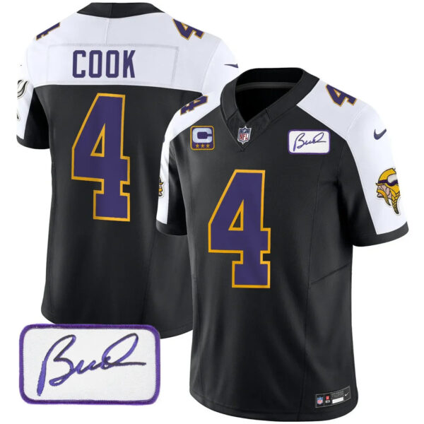 Vikings Vapor Limited Player 2024 Jersey TLA – All Stitched – Black Alternate – Dalvin Cook Jersey