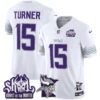 Minnesota Vikings 2024 Winter Warrior Skol Patch Vapor Limited Jersey V2 – All Stitched – White – Dallas Turner Jersey
