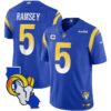 Rams California Patch Vapor Limited Jersey – All Stitched – Royal – Jalen Ramsey Jersey