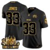 Minnesota Vikings 2024 Winter Warrior Skol Patch Gold Vapor Limited Jersey – All Stitched – Black Gold – Aaron Jones Jersey