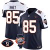 Bears Throwback Illinois Patch Vapor Jersey – All Stitched – Navy Alternate – Cole Kmet Jersey