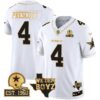 Cowboys Est. 1960 & We Dem Boyz Patch Gold Vapor Limited Jersey V2 – All Stitched – White Gold – Dak Prescott Jersey