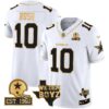 Cowboys Est. 1960 & We Dem Boyz Patch Gold Vapor Limited Jersey V2 – All Stitched – White Gold – Cooper Rush Jersey