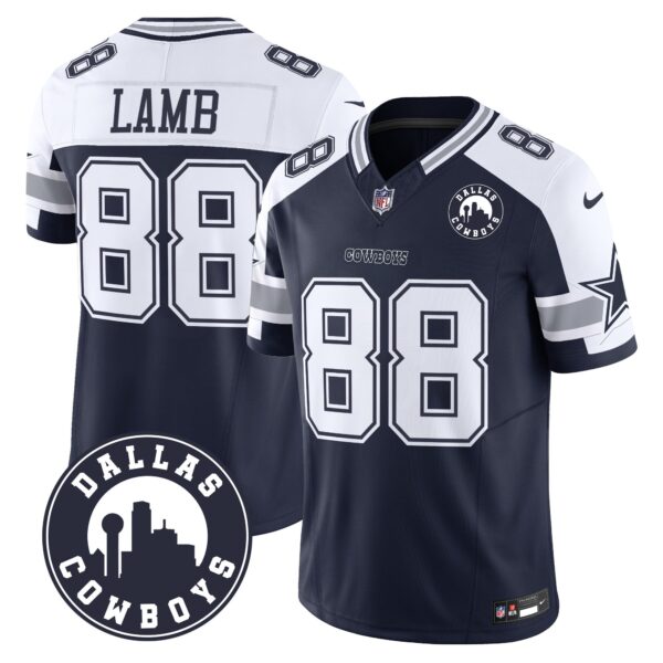 Dallas Cowboys City Patch Vapor Limited Jersey – All Stitched – Alternate – CeeDee Lamb Jersey