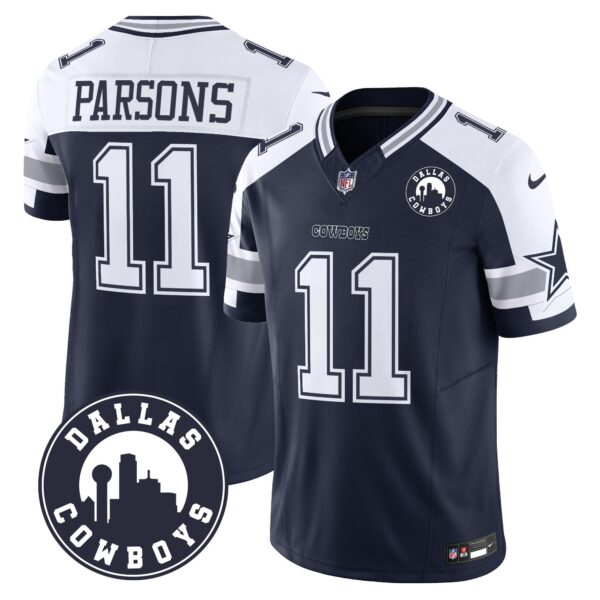 Dallas Cowboys City Patch Vapor Limited Jersey – All Stitched – Alternate – Micah Parsons Jersey