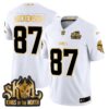 Minnesota Vikings 2024 Winter Warrior Skol Patch Gold Vapor Limited Jersey – All Stitched – White Gold – T.J. Hockenson Jersey