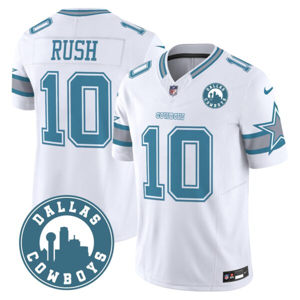 Dallas Cowboys City Patch Vapor Limited Jersey – All Stitched – Heritage – Cooper Rush Jersey
