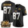 Minnesota Vikings 2024 Winter Warrior Skol Patch Gold Vapor Limited Jersey – All Stitched – Black Limited – T.J. Hockenson Jersey