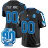 Detroit Lions 90th Year Patch Vapor Limited Custom Jersey – All Stitched – Black Jersey