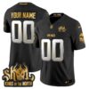 Minnesota Vikings 2024 Winter Warrior Skol Patch Gold Vapor Limited Custom Jersey – All Stitched – Black Limited Jersey